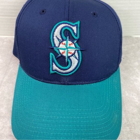Vintage Seattle Mariners Hat Adult Navy Snapback MLB Baseball Outdoor Cap OFSM - Picture 3 of 12